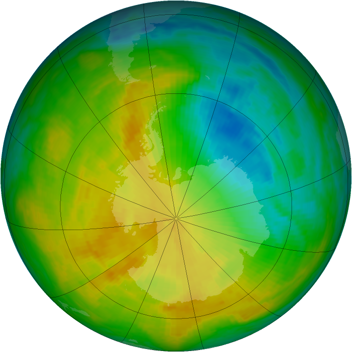 Antarctic ozone map for 17 November 1986